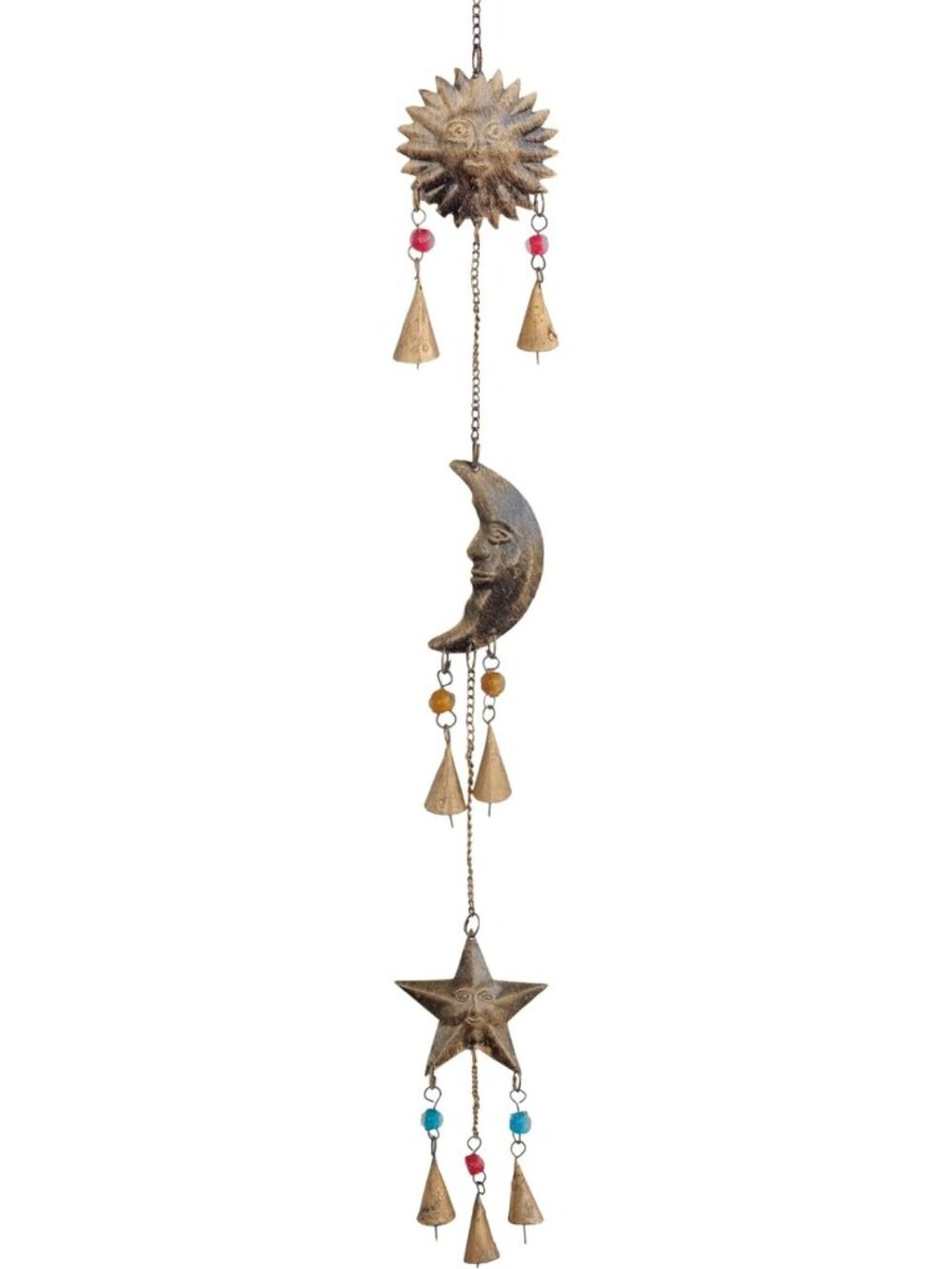 Celestial Sun Moon Star Face Wall Hanging Décor | Boho Home Art & Decor